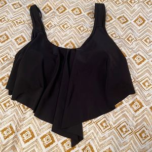 A black tankini top
